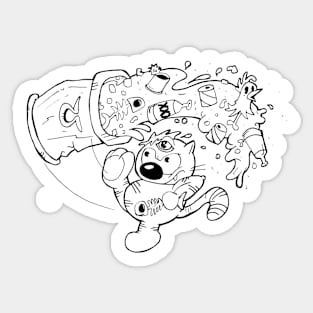 trash cat Sticker